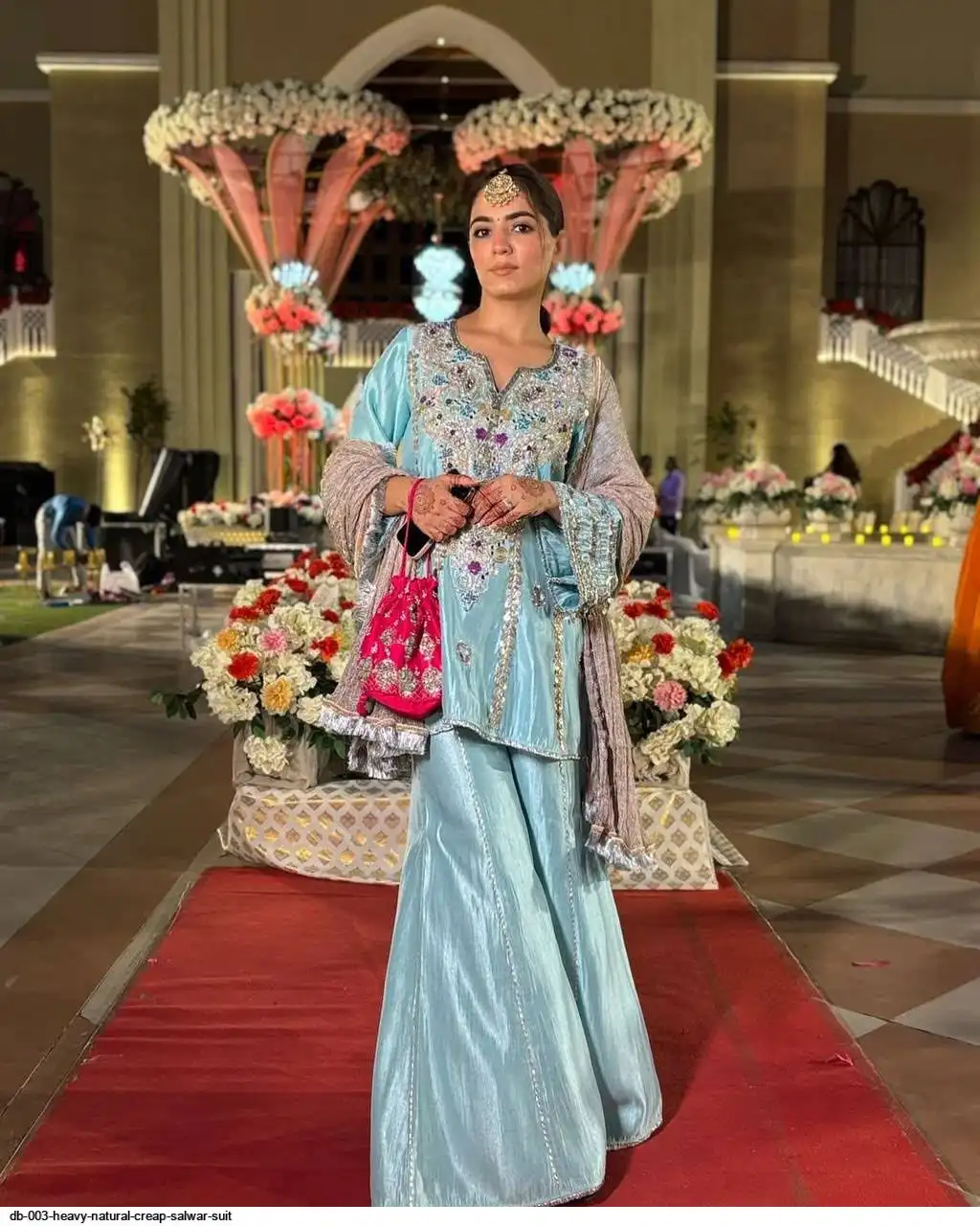 DB 003 HEAVY NATURAL CREAP SALWAR SUIT 1