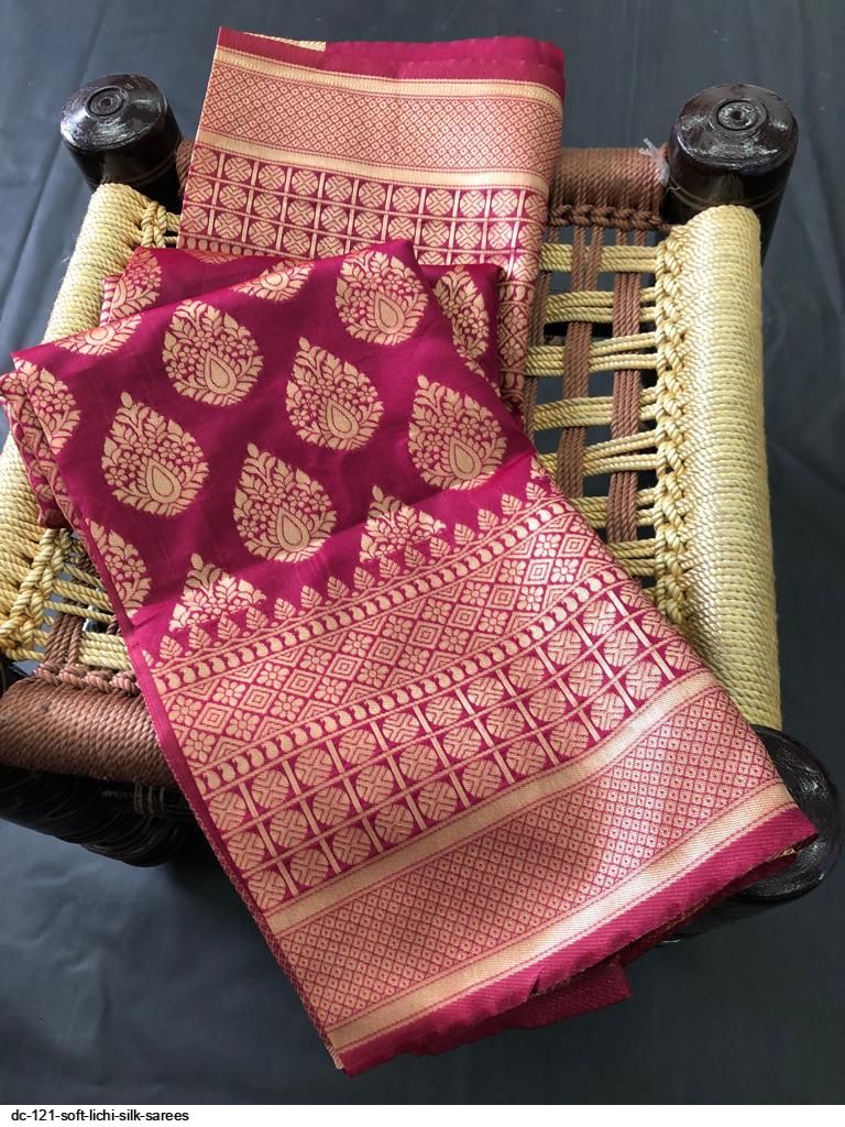 DC 121 SOFT LICHI SILK SAREES