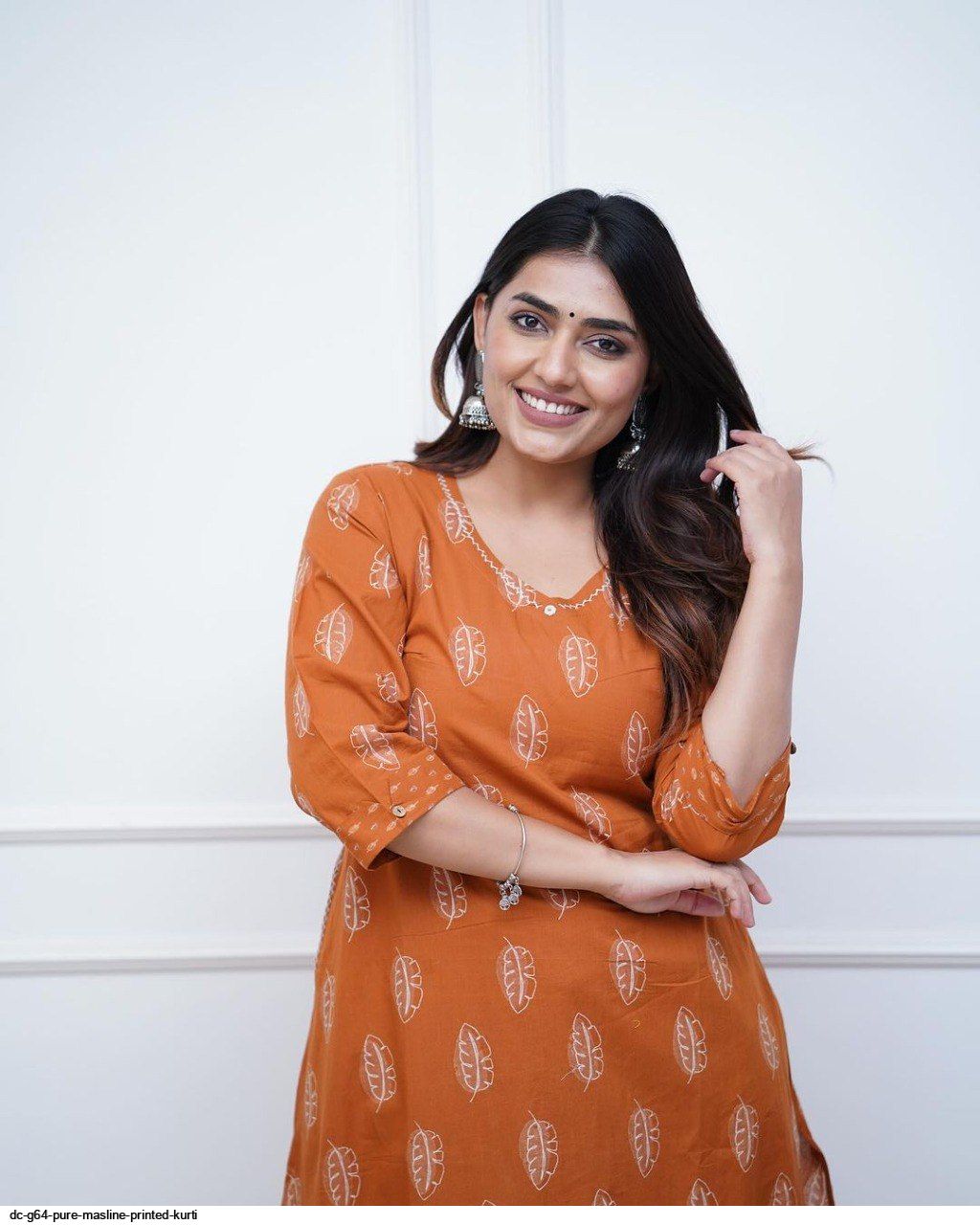 DC G64 PURE MASLINE PRINTED KURTI A