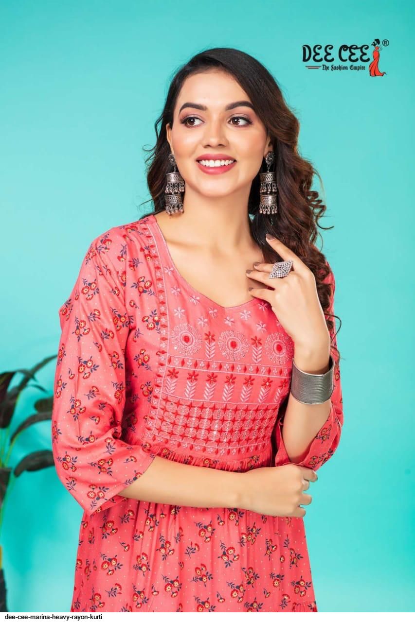DEE CEE MARINA HEAVY RAYON KURTI