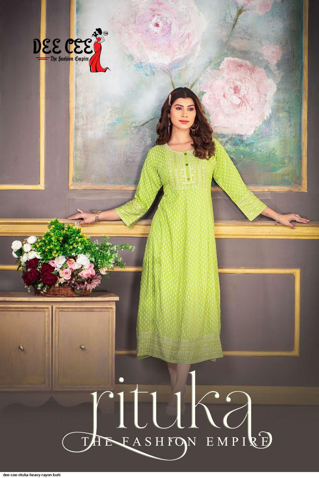 DEE CEE RITUKA HEAVY RAYON KURTI