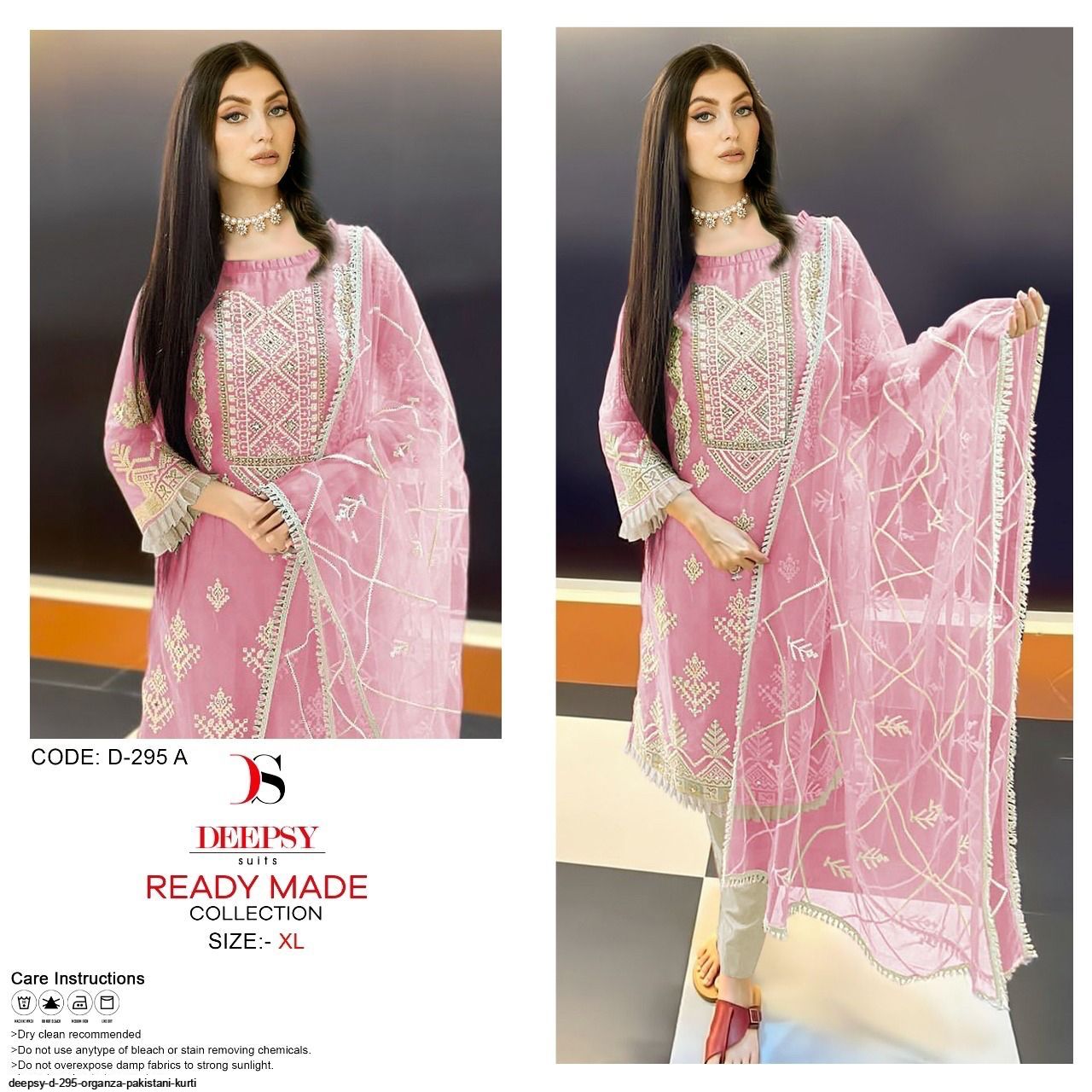 DEEPSY D 295 ORGANZA PAKISTANI KURTI