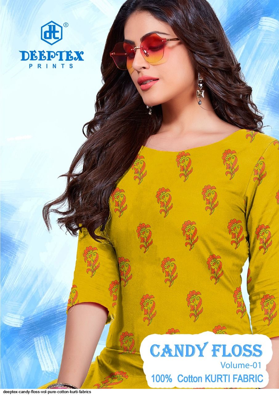 Deeptex Candy Floss Vol PURE COTTON Kurti Fabrics