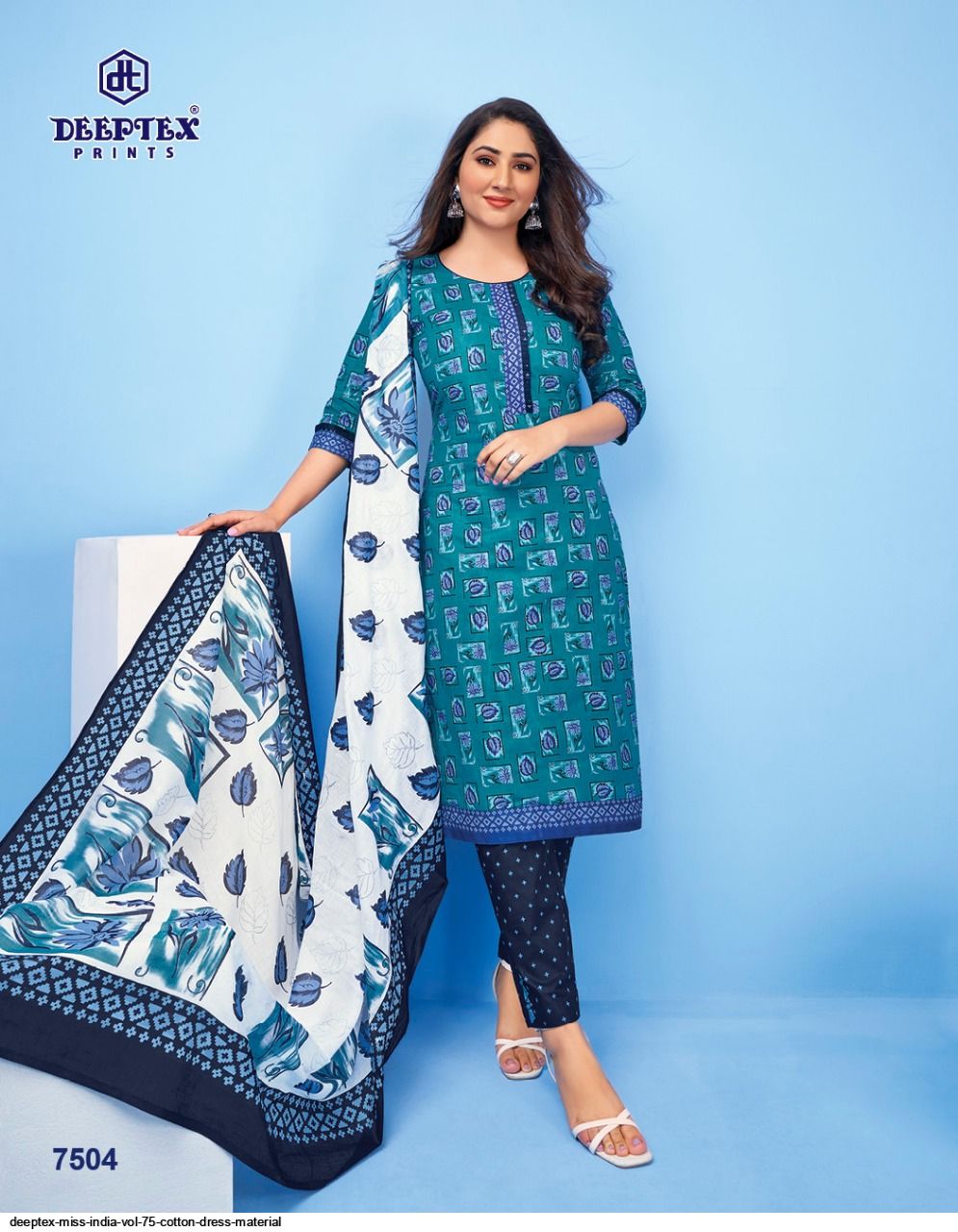 Deeptex Miss India vol 75 COTTON DRESS MATERIAL