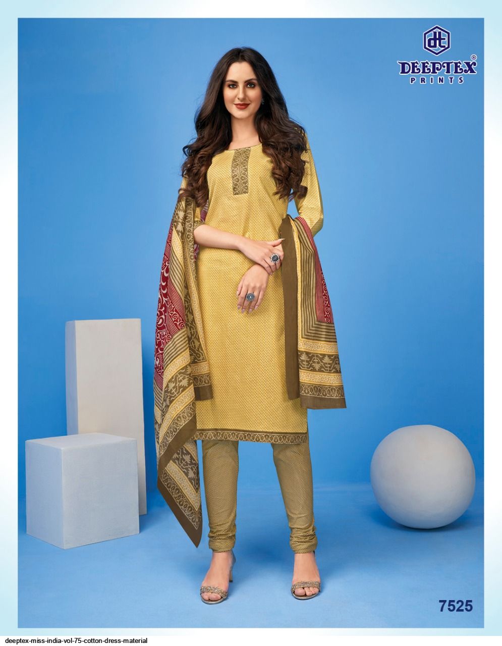 Deeptex Vol 75 miss inida jetpur cotton dress material at Rs 353/piece, Printed Cotton Dress Material in Jetpur