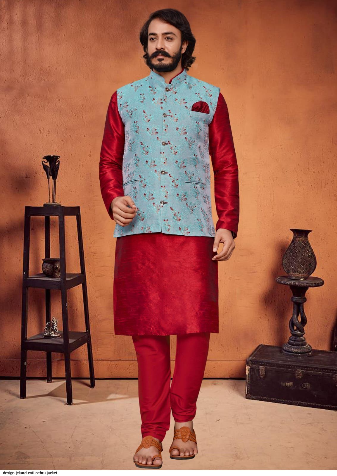 Buy Multicolored Nehru Jacket With Kurta And Off White Box Pants by  SONIYA.G Men at Ogaan Online Shopping Site