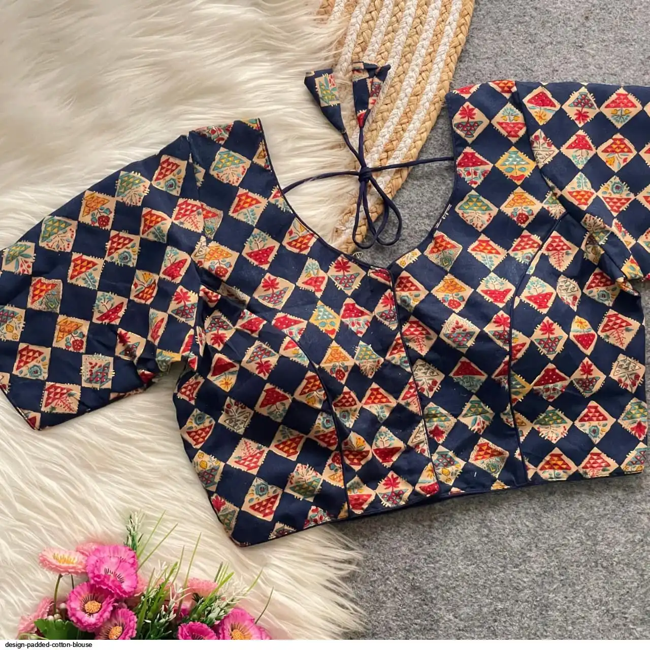 DESIGN PADDED COTTON BLOUSE 4