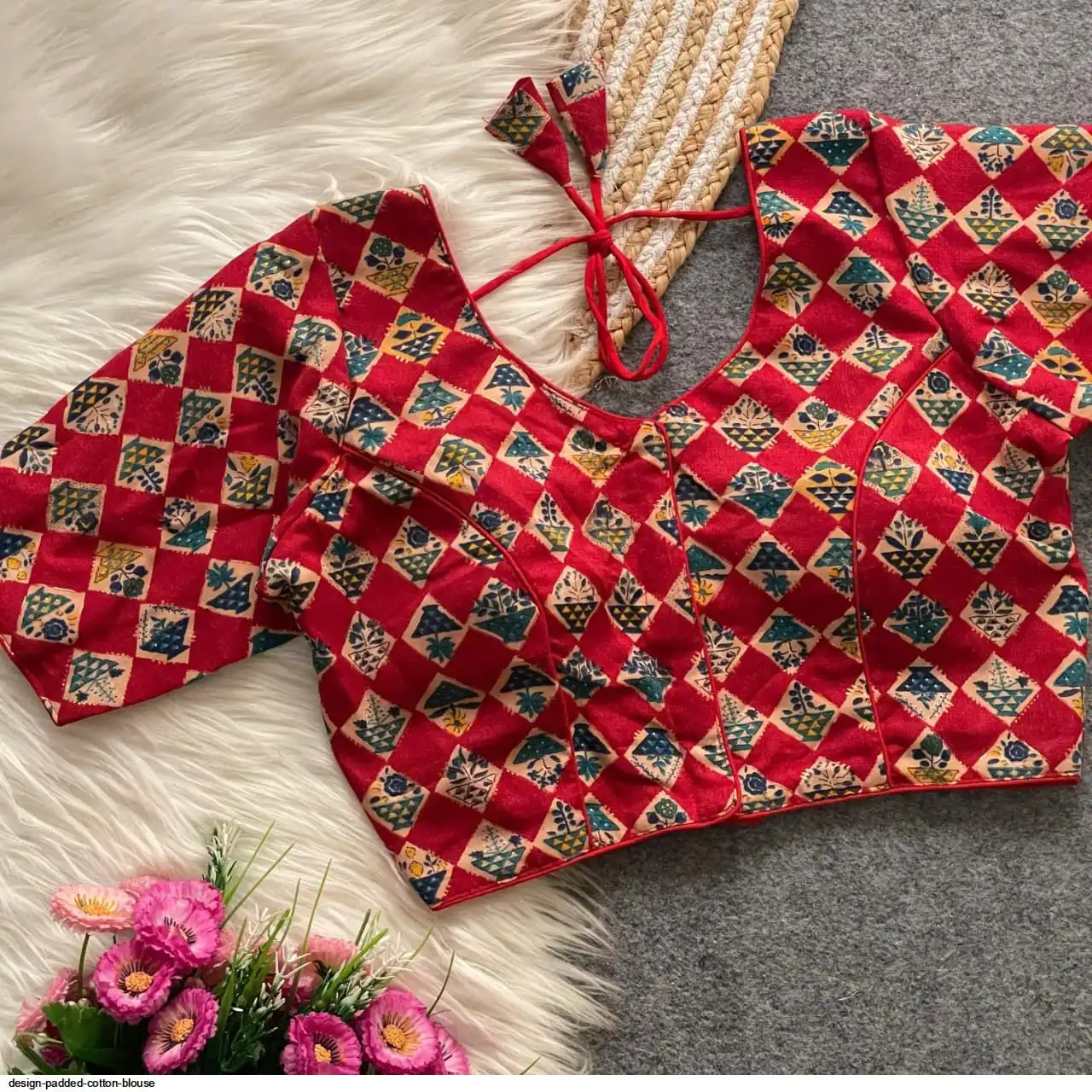 DESIGN PADDED COTTON BLOUSE 2