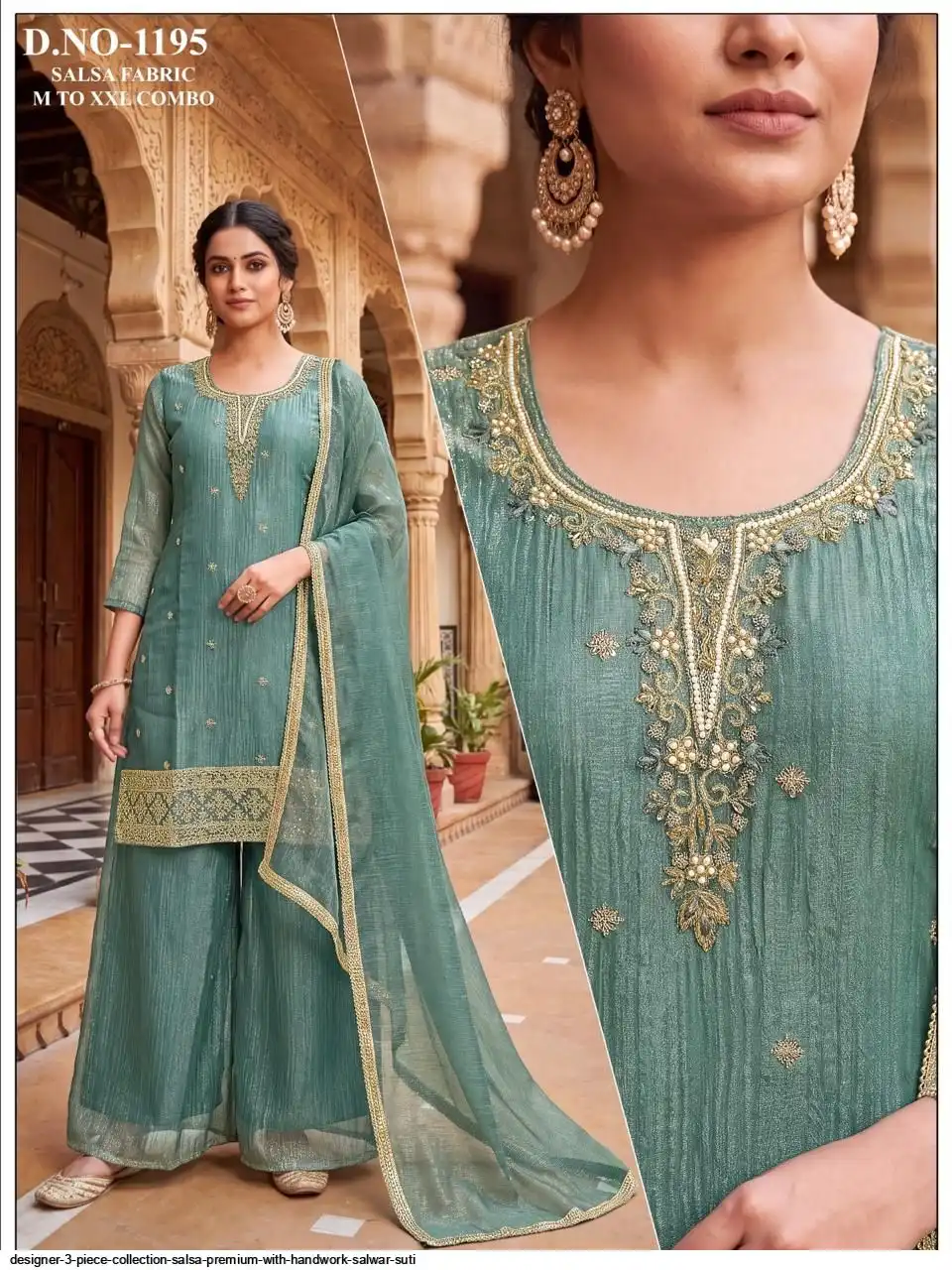 DESIGNER 3 PIECE COLLECTION SALSA PREMIUM WITH HANDWORK SALWAR SUTI I