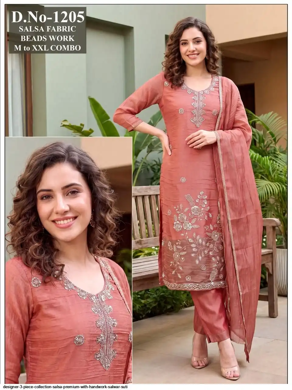 DESIGNER 3 PIECE COLLECTION SALSA PREMIUM WITH HANDWORK SALWAR SUTI G
