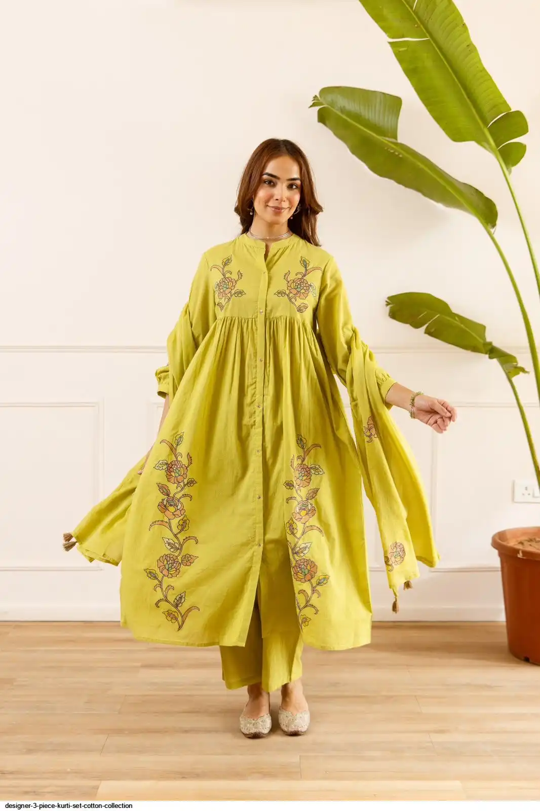 DESIGNER 3 PIECE KURTI SET COTTON COLLECTION B