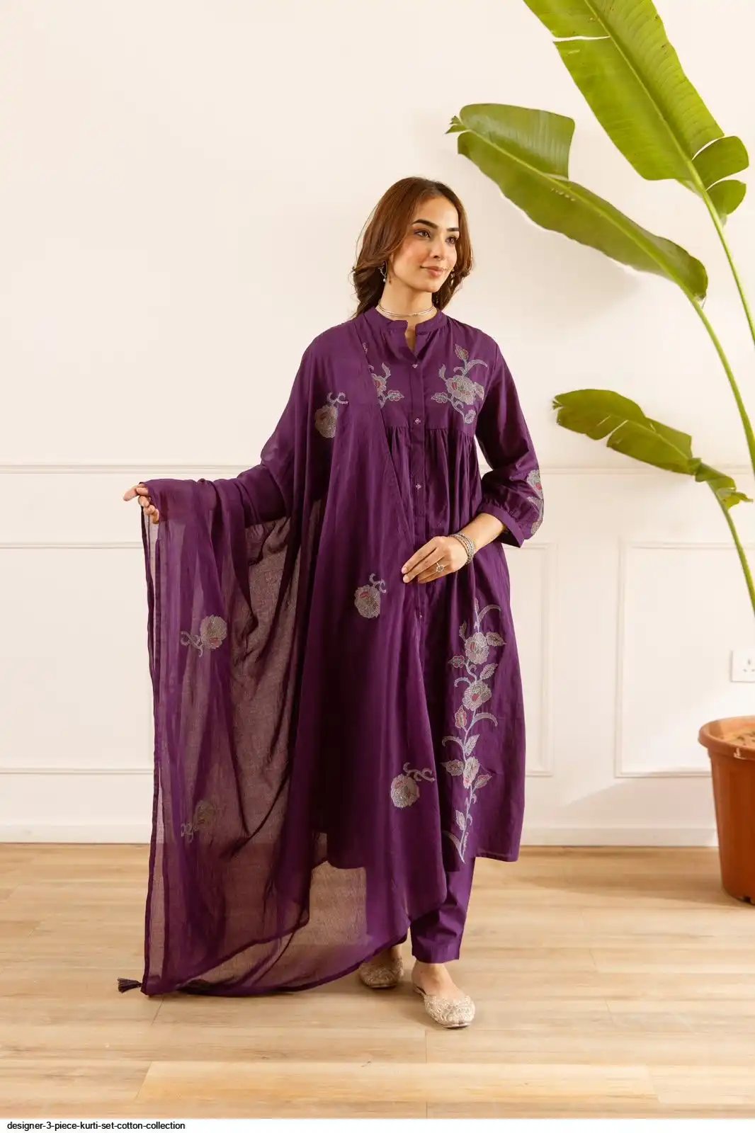 DESIGNER 3 PIECE KURTI SET COTTON COLLECTION G
