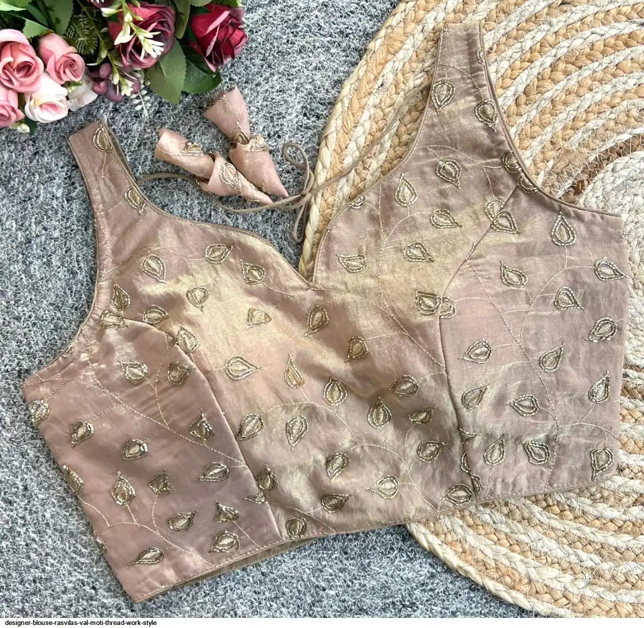 DESIGNER BLOUSE RASVILAS VAL MOTI THREAD WORK STYLE 10