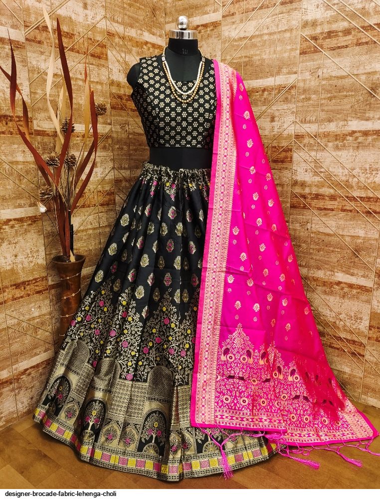 Lehenga Choli Banarasi Silk Lehenga Heavy Brocade Fabric Lehenga Bollywood  Lehenga Choli for Women Traditional Wear Dress - Etsy