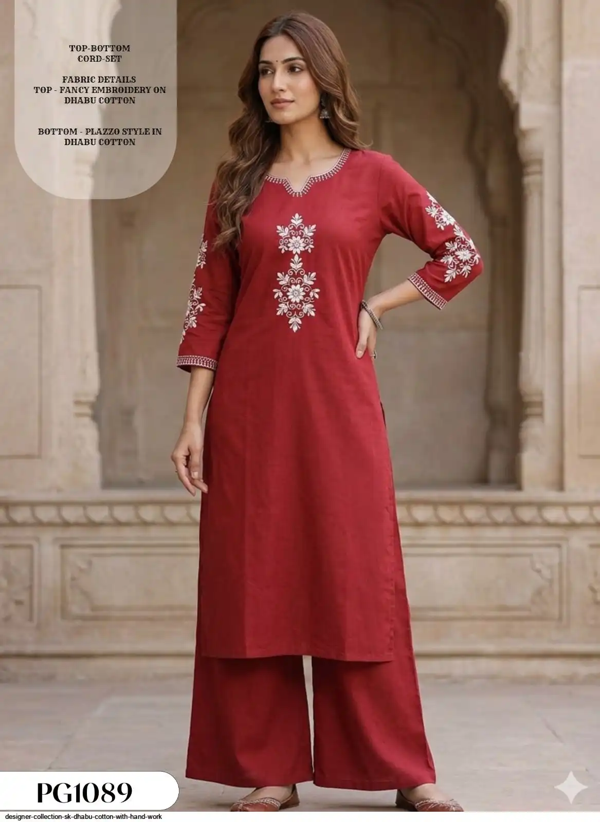 DESIGNER COLLECTION SK DHABU COTTON WITH HAND WORK 10