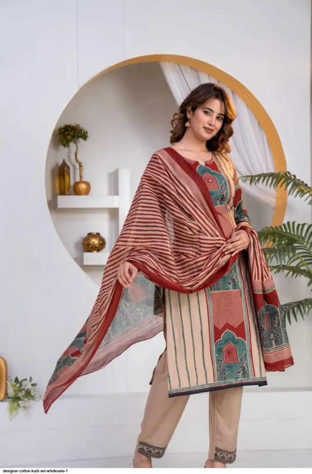 DESIGNER COTTON KURTI SET WHOLESALE 1 A