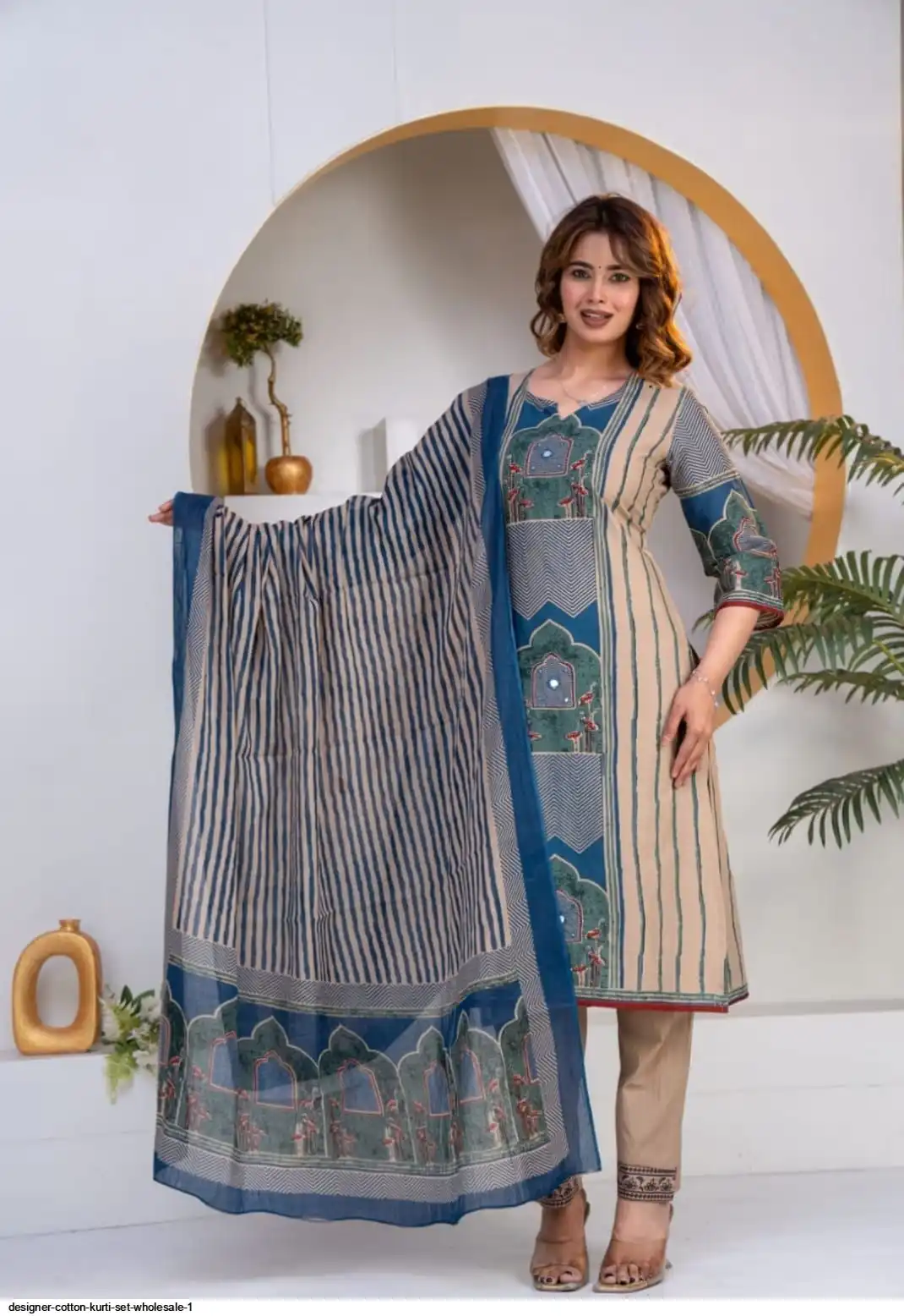 DESIGNER COTTON KURTI SET WHOLESALE 1 C