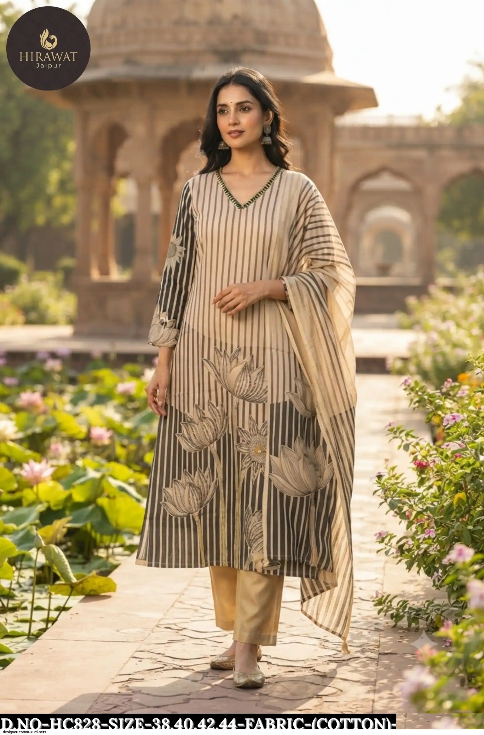 DESIGNER COTTON KURTI SETS B