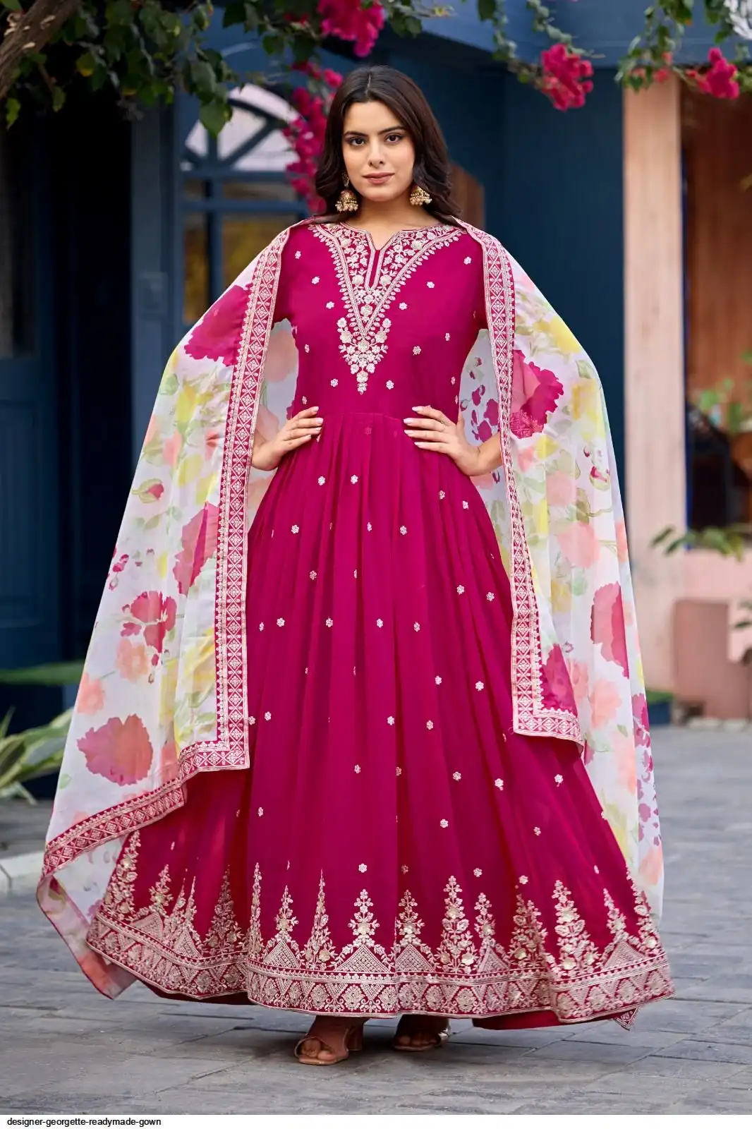 DESIGNER GEORGETTE READYMADE GOWN A