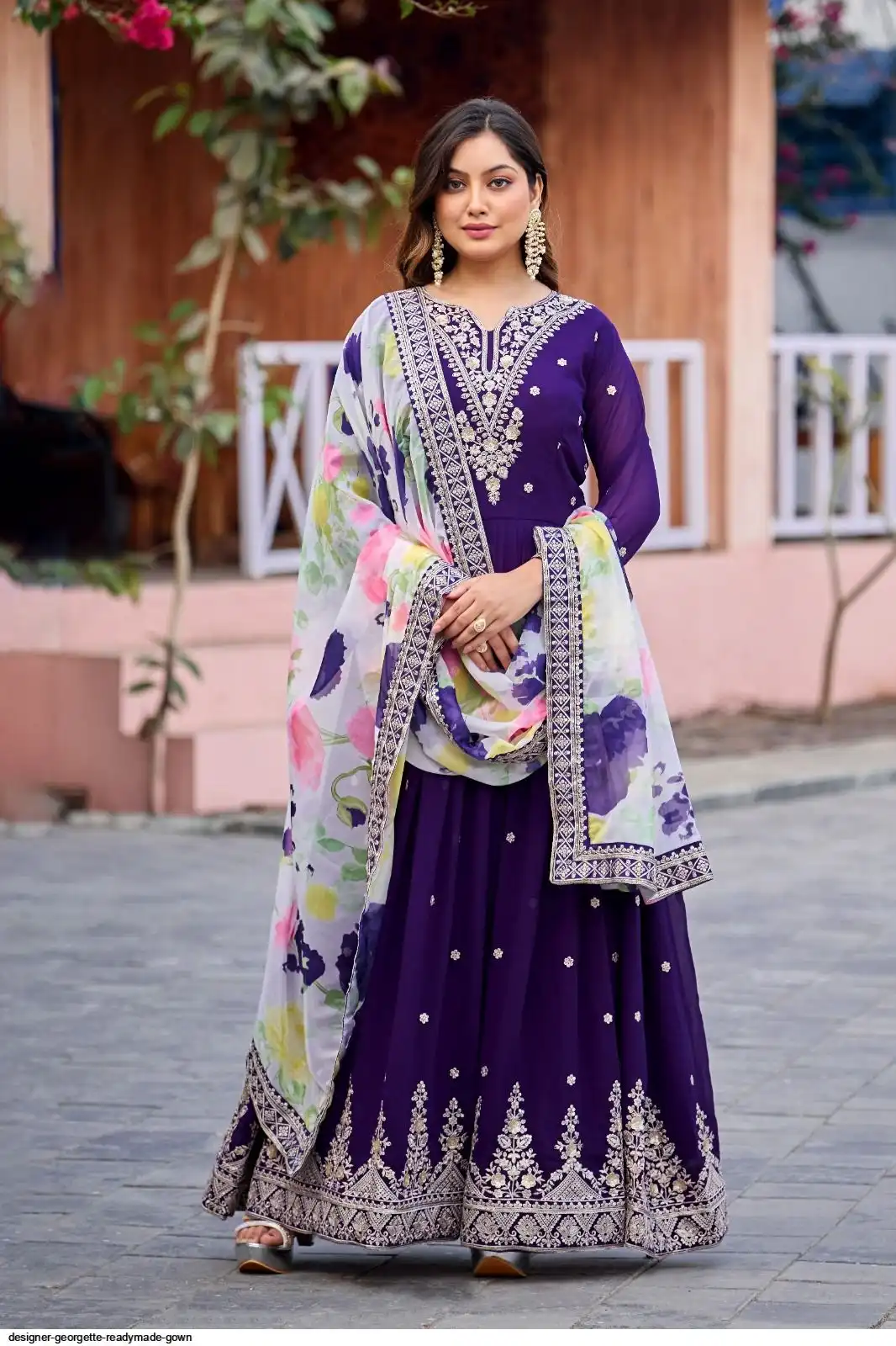 DESIGNER GEORGETTE READYMADE GOWN B