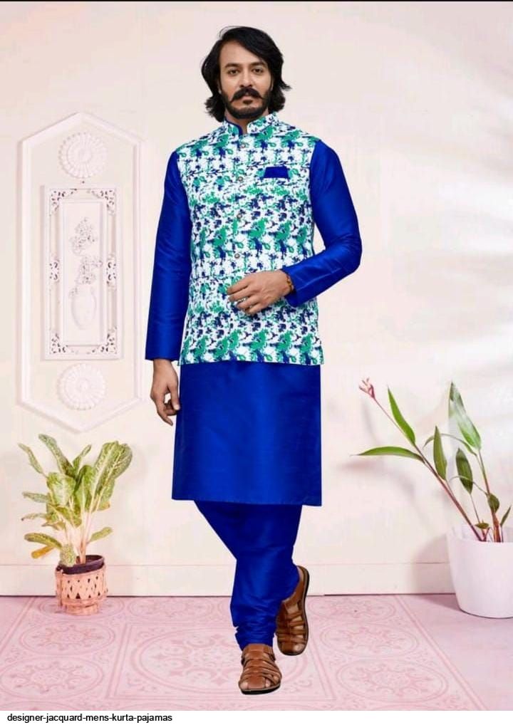 DESIGNER JACQUARD MENS KURTA PAJAMAS