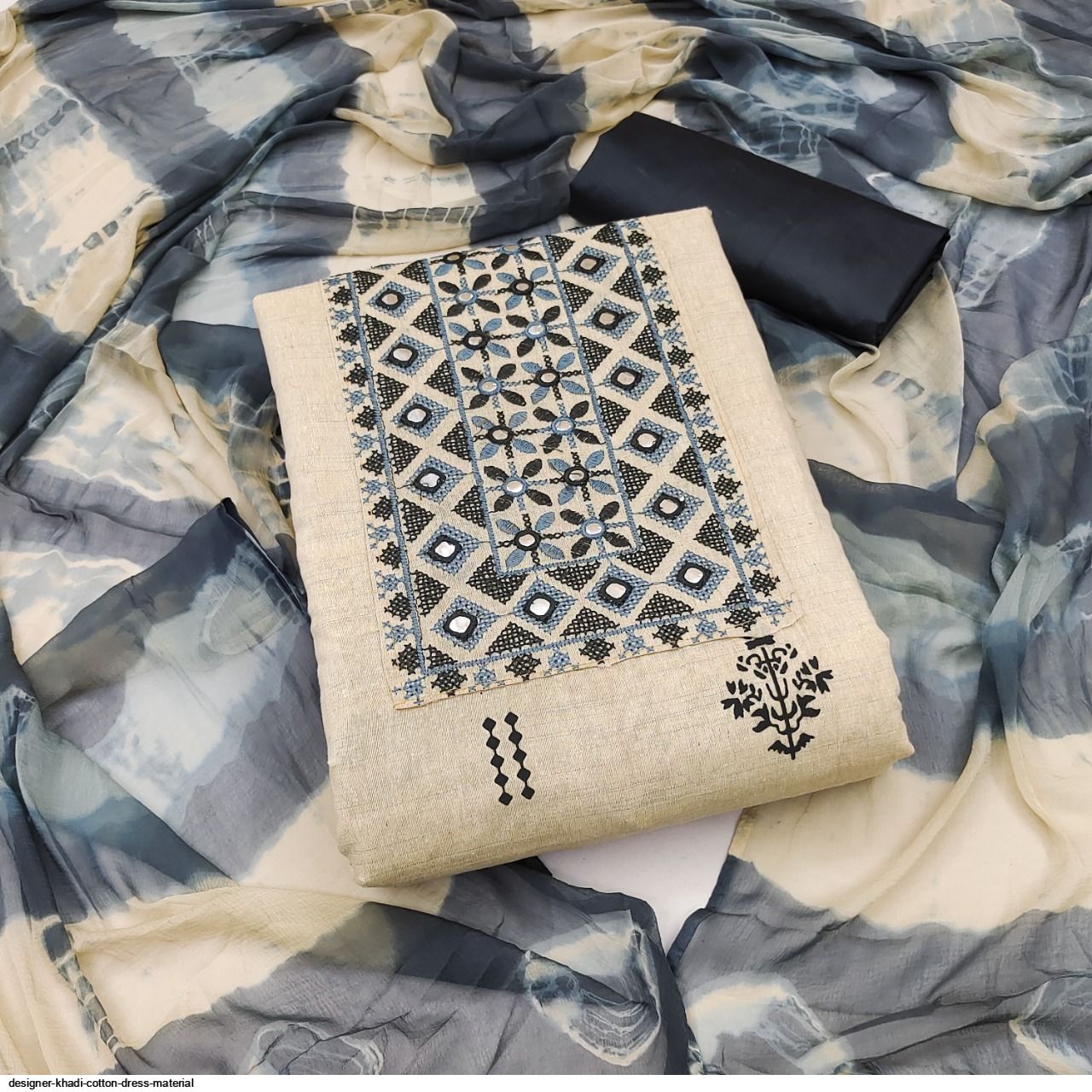 designer Khadi Cotton dress material