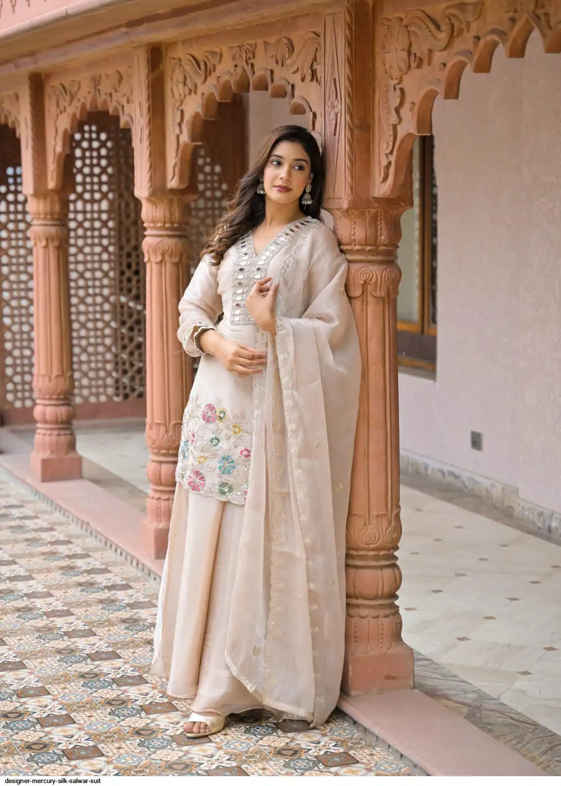 DESIGNER MERCURY SILK SALWAR SUIT A