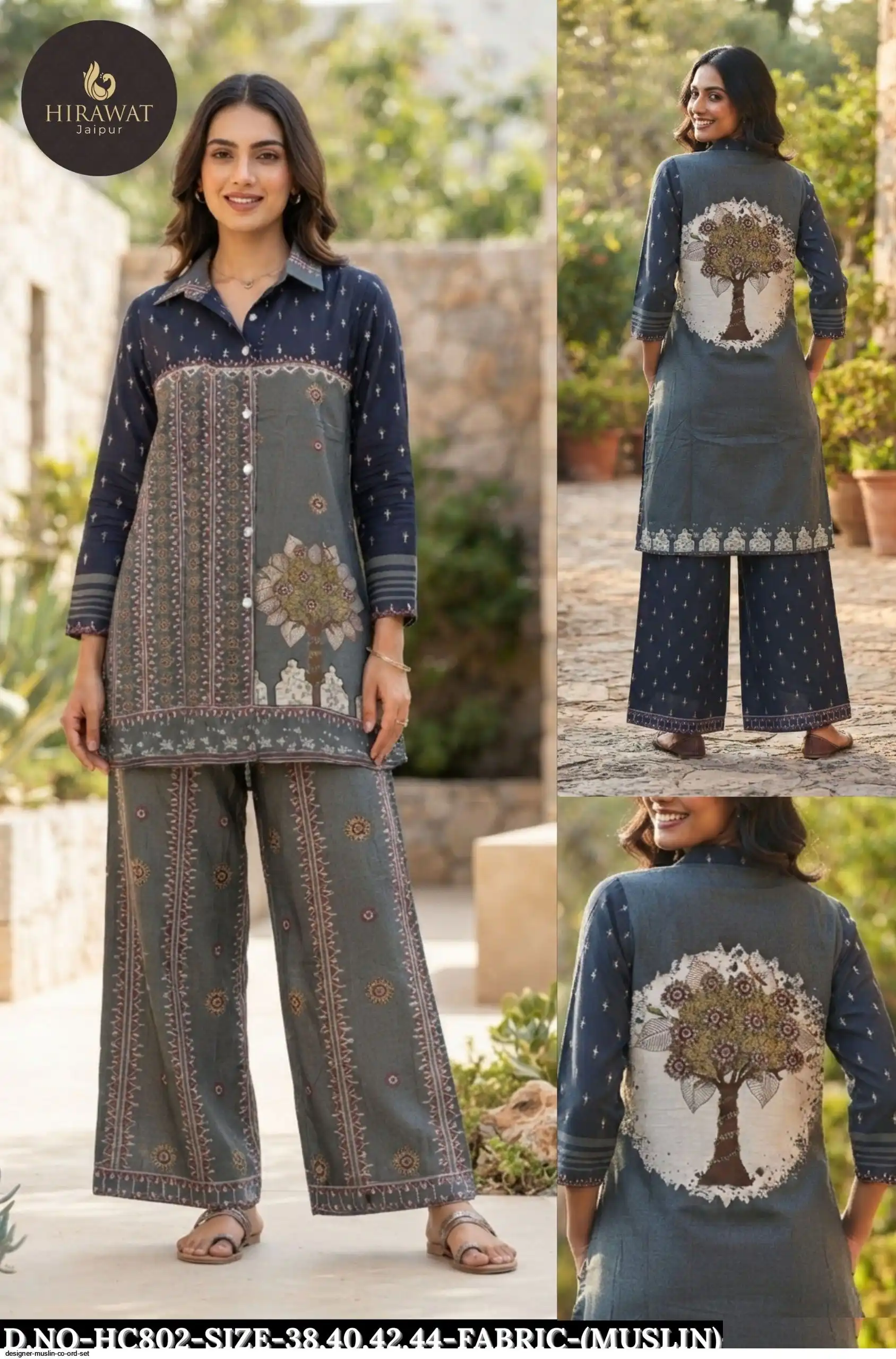 DESIGNER MUSLIN CO ORD SET A