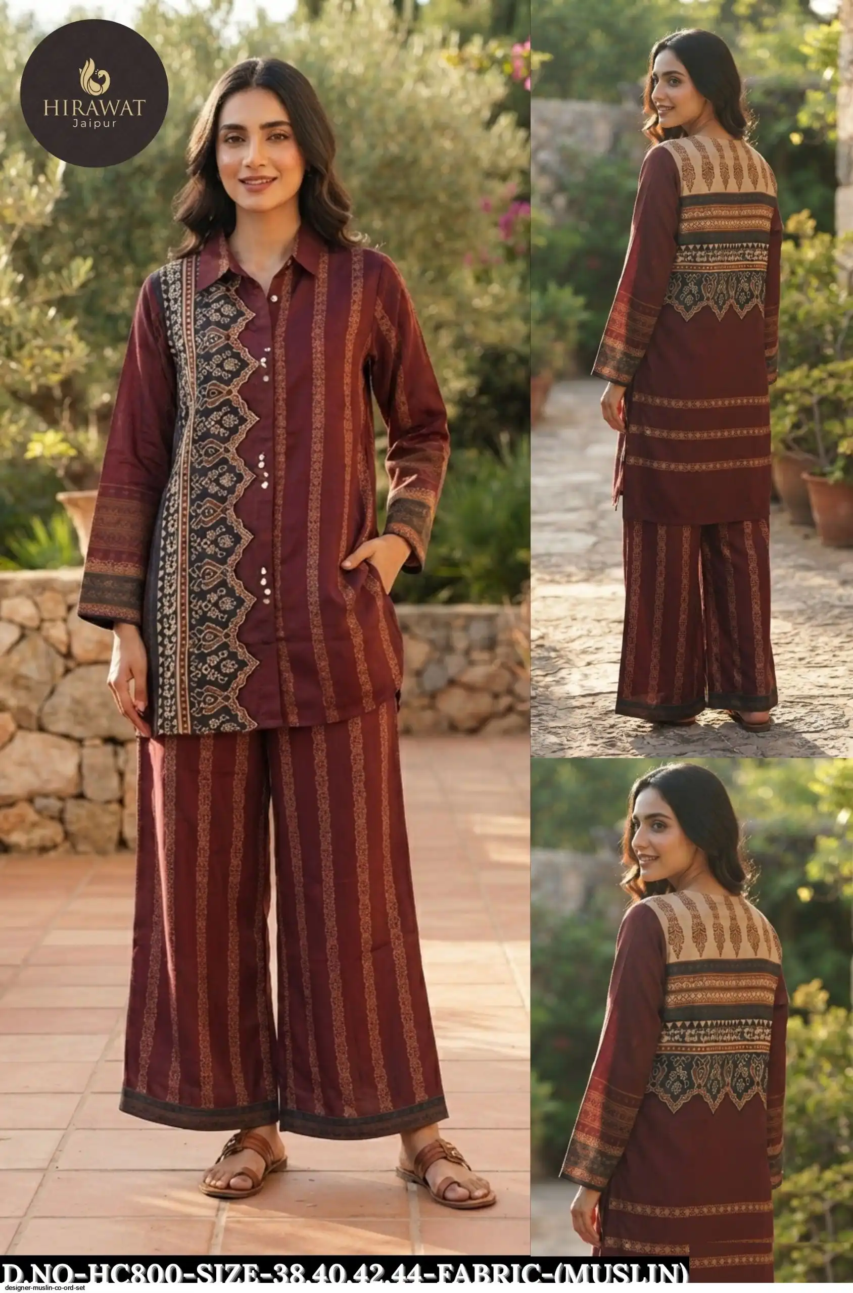 DESIGNER MUSLIN CO ORD SET C