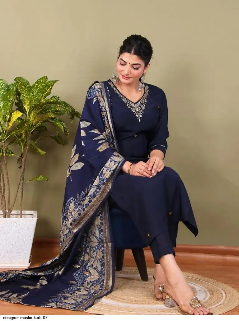 DESIGNER MUSLIN KURTI 07