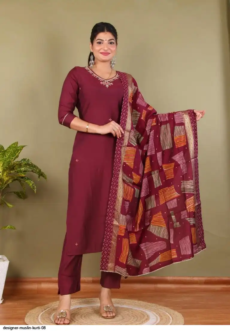 DESIGNER MUSLIN KURTI 08