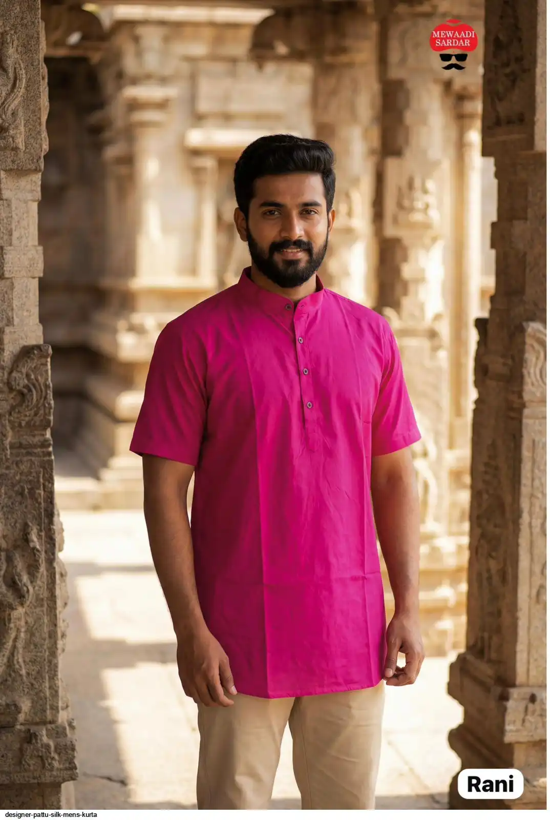 DESIGNER PATTU SILK MENS KURTA A