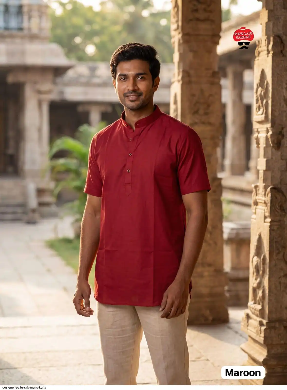 DESIGNER PATTU SILK MENS KURTA B