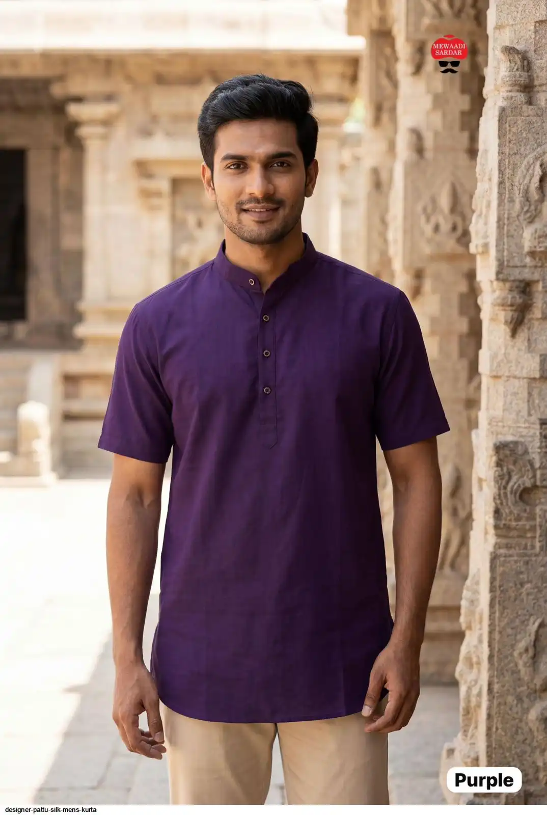 DESIGNER PATTU SILK MENS KURTA C