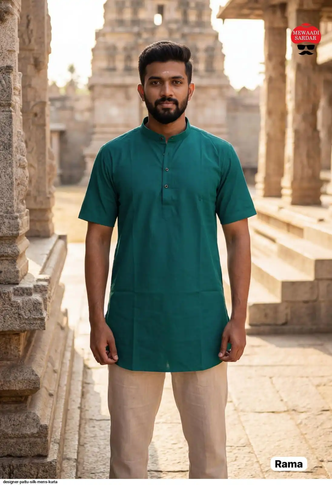 DESIGNER PATTU SILK MENS KURTA D