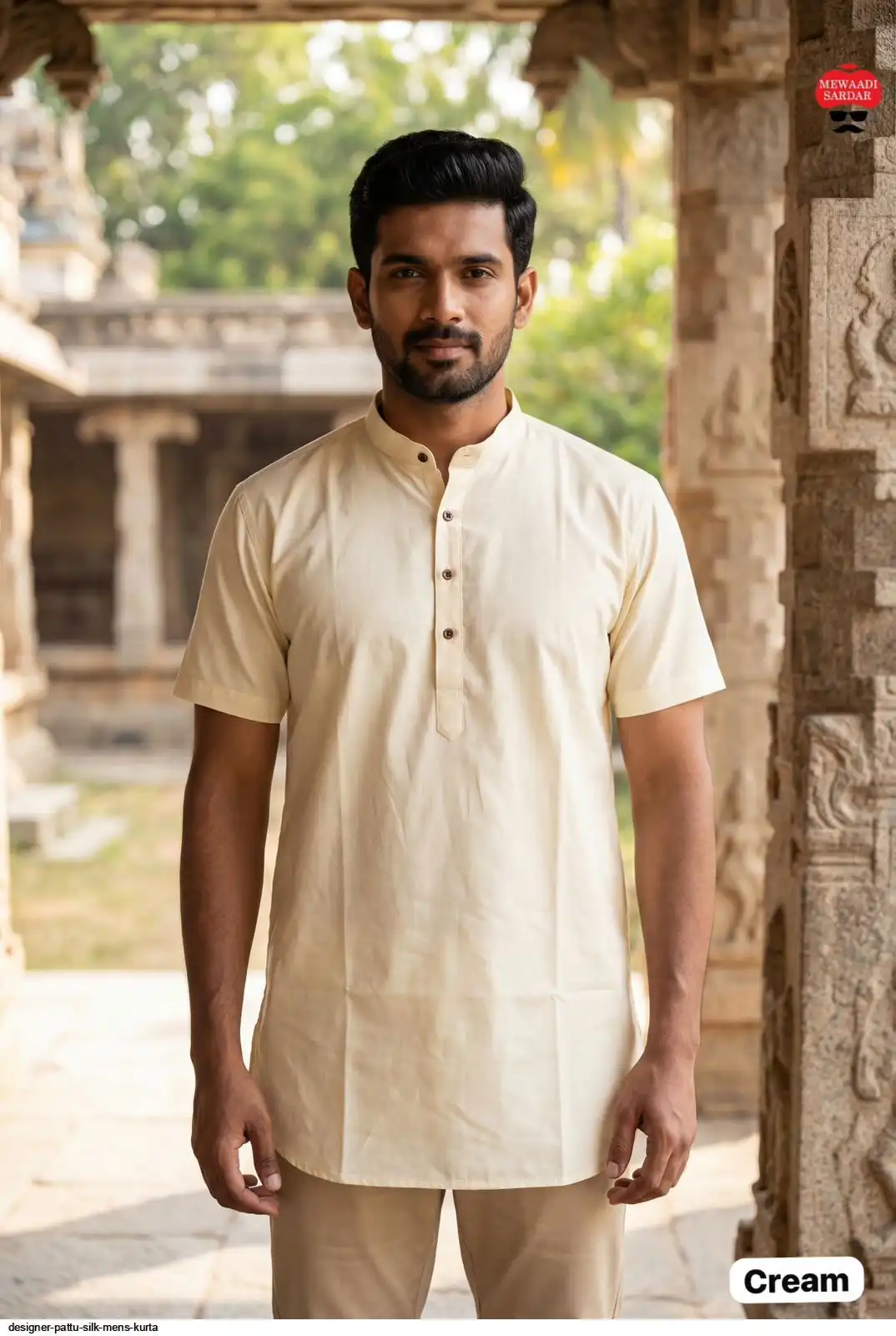 DESIGNER PATTU SILK MENS KURTA E