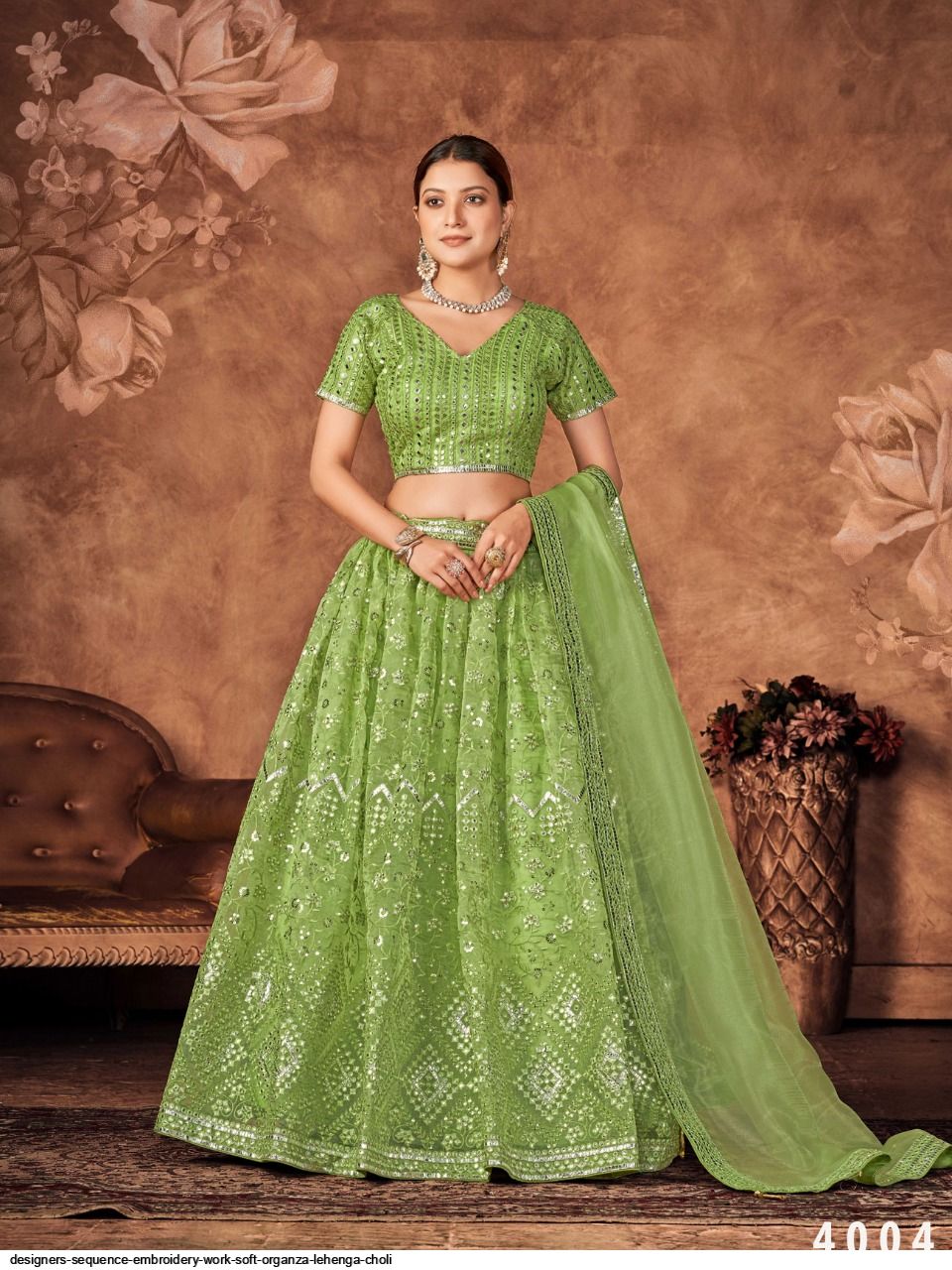 Organza Lehenga: Buy Latest Designer Organza Lehenga Cholis Online - Kalki  Fashion
