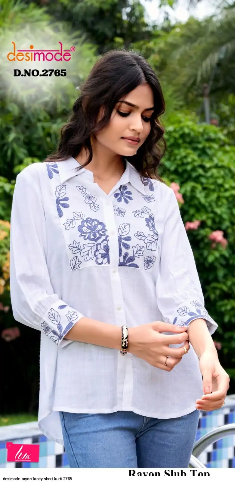 DESIMODE RAYON FANCY SHORT KURTI 2765