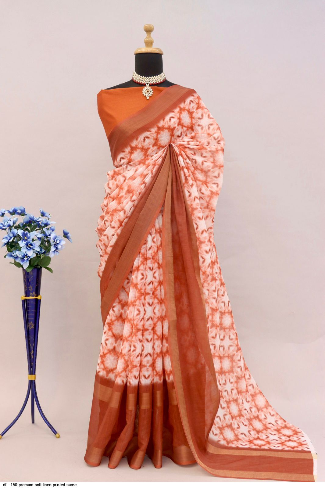 Premam Style DF - 150 PREMAM Soft Linen Printed saree