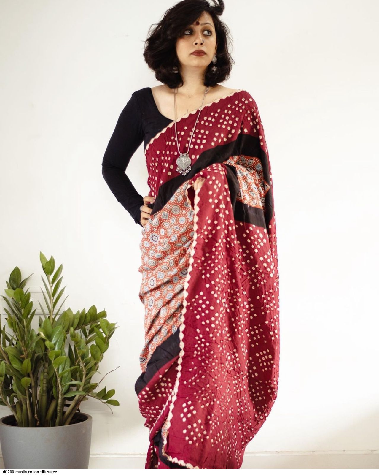 DF 200 MUSLIN COTTON SILK SAREE