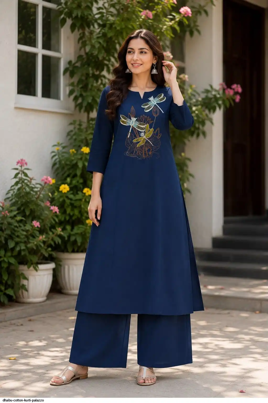 DHABU COTTON KURTI PALAZZO C