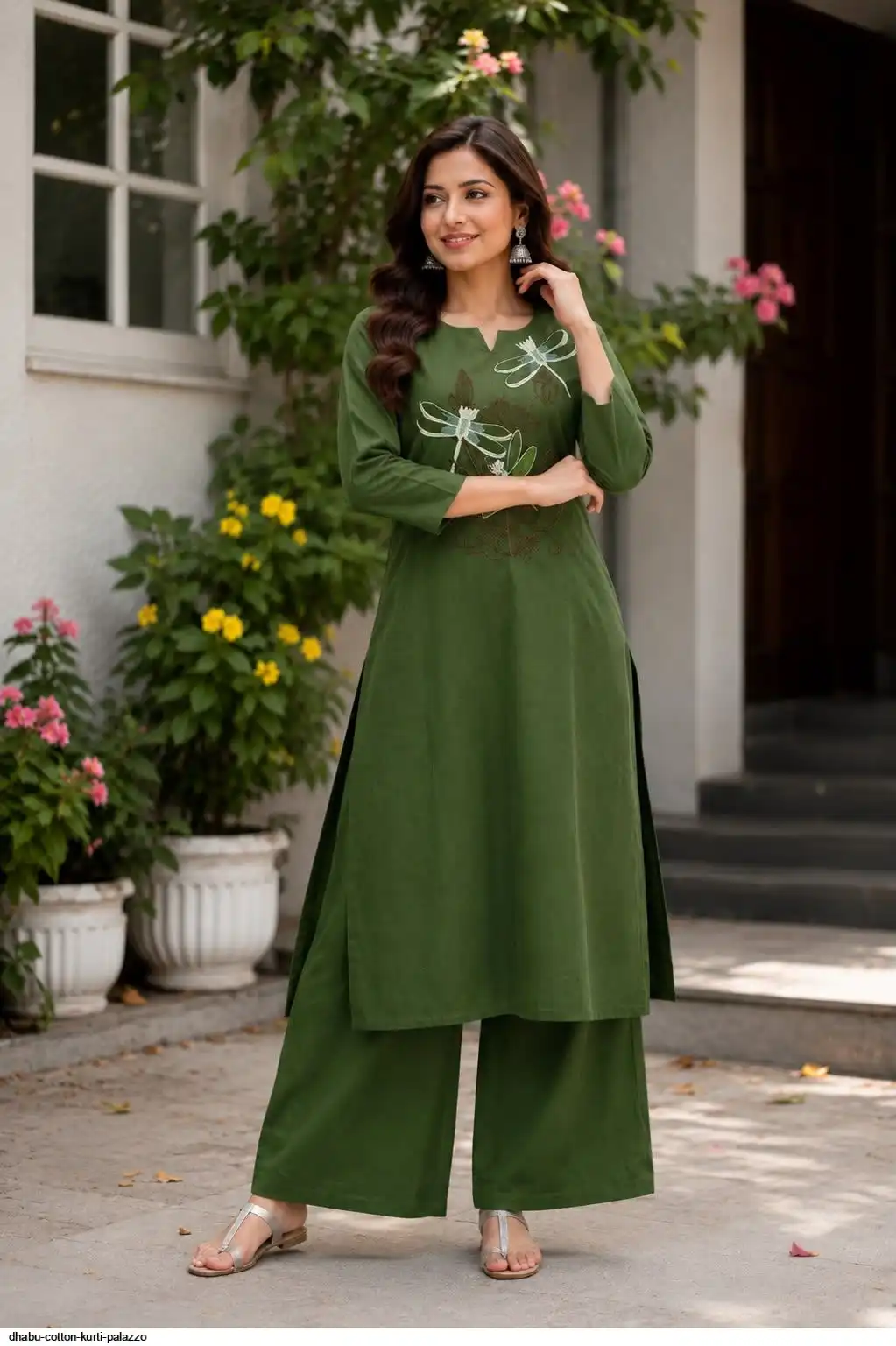 DHABU COTTON KURTI PALAZZO B