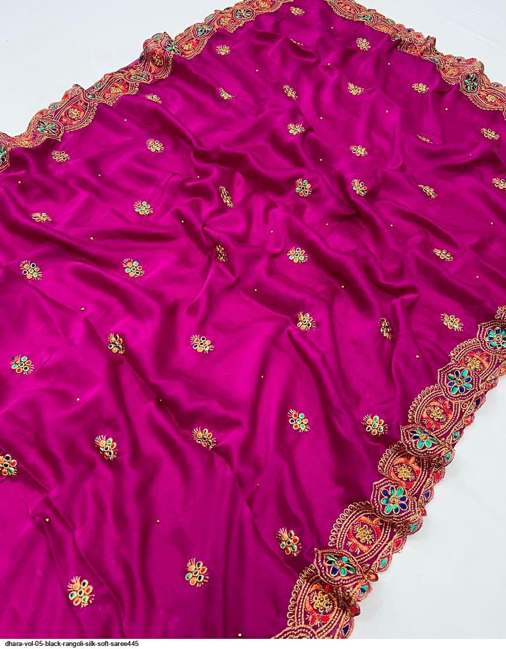 DHARA VOL 05 BLACK RANGOLI SILK SOFT SAREE445