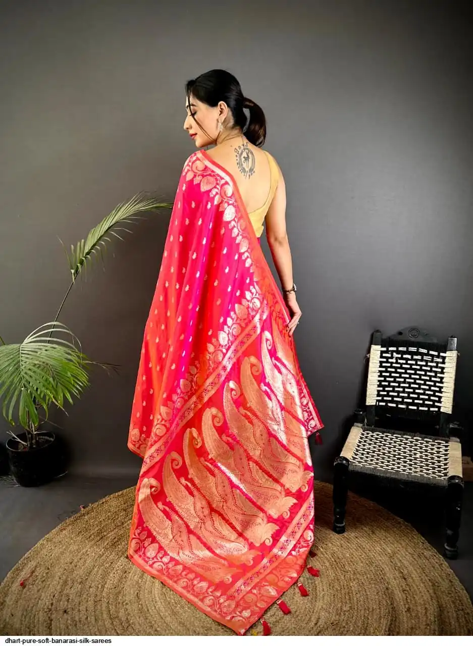 DHART PURE SOFT BANARASI SILK SAREES 2