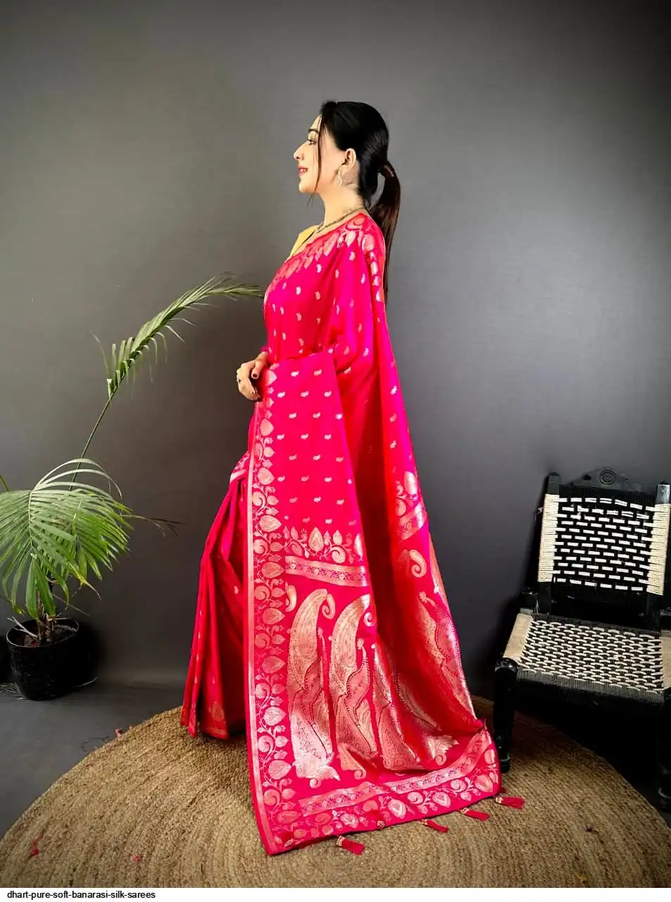 DHART PURE SOFT BANARASI SILK SAREES 8