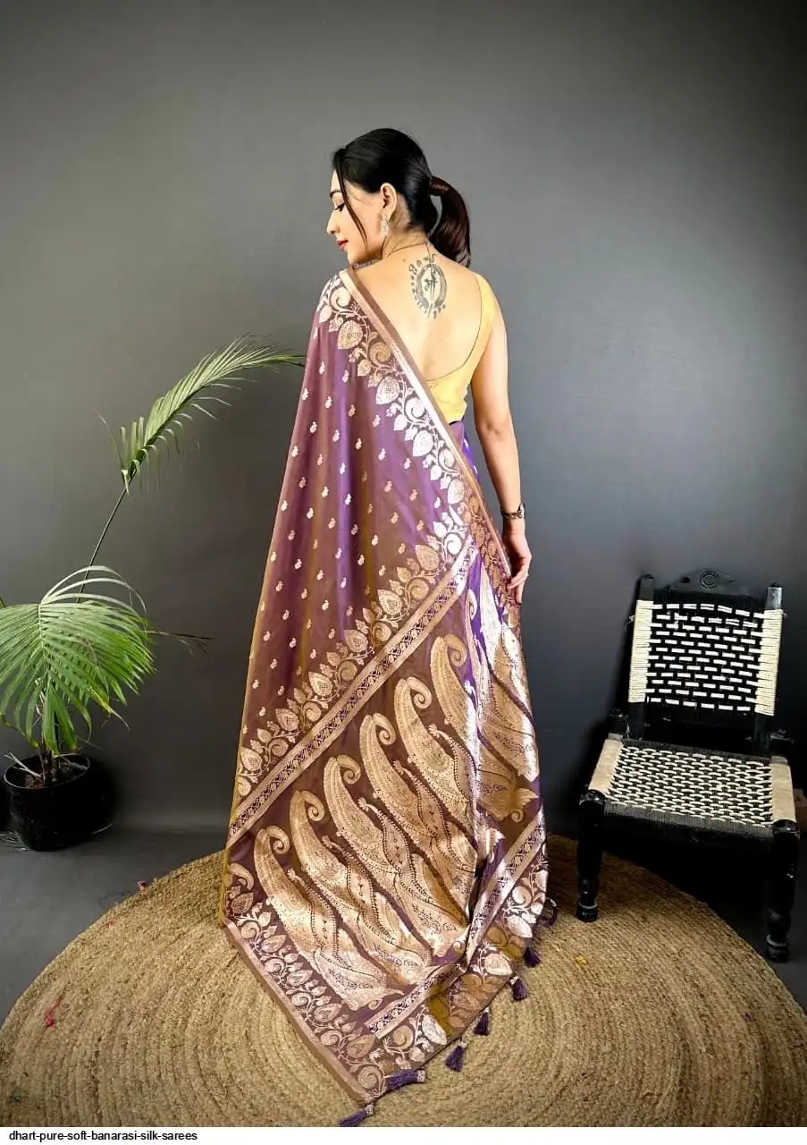 DHART PURE SOFT BANARASI SILK SAREES 6