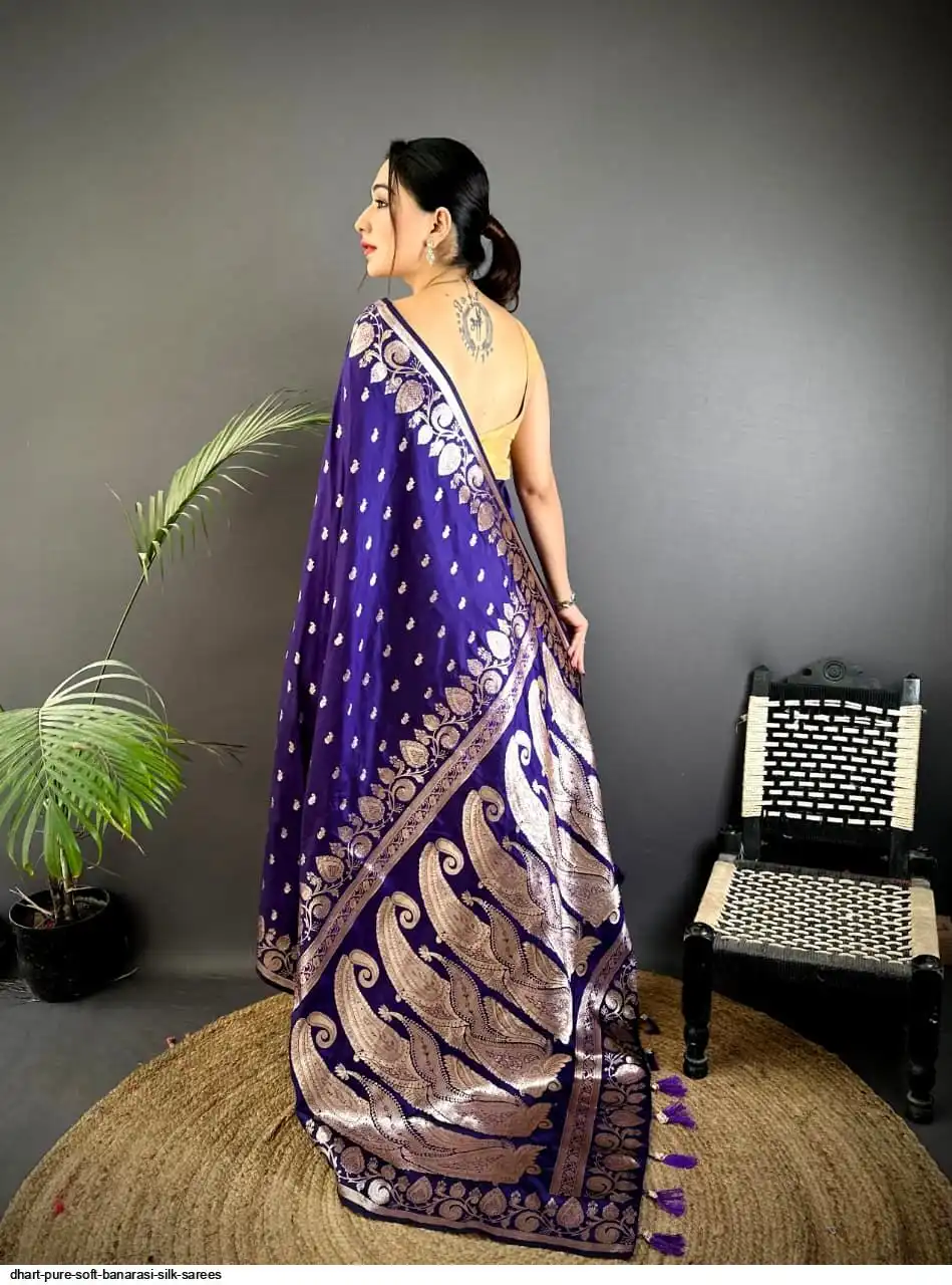 DHART PURE SOFT BANARASI SILK SAREES 3