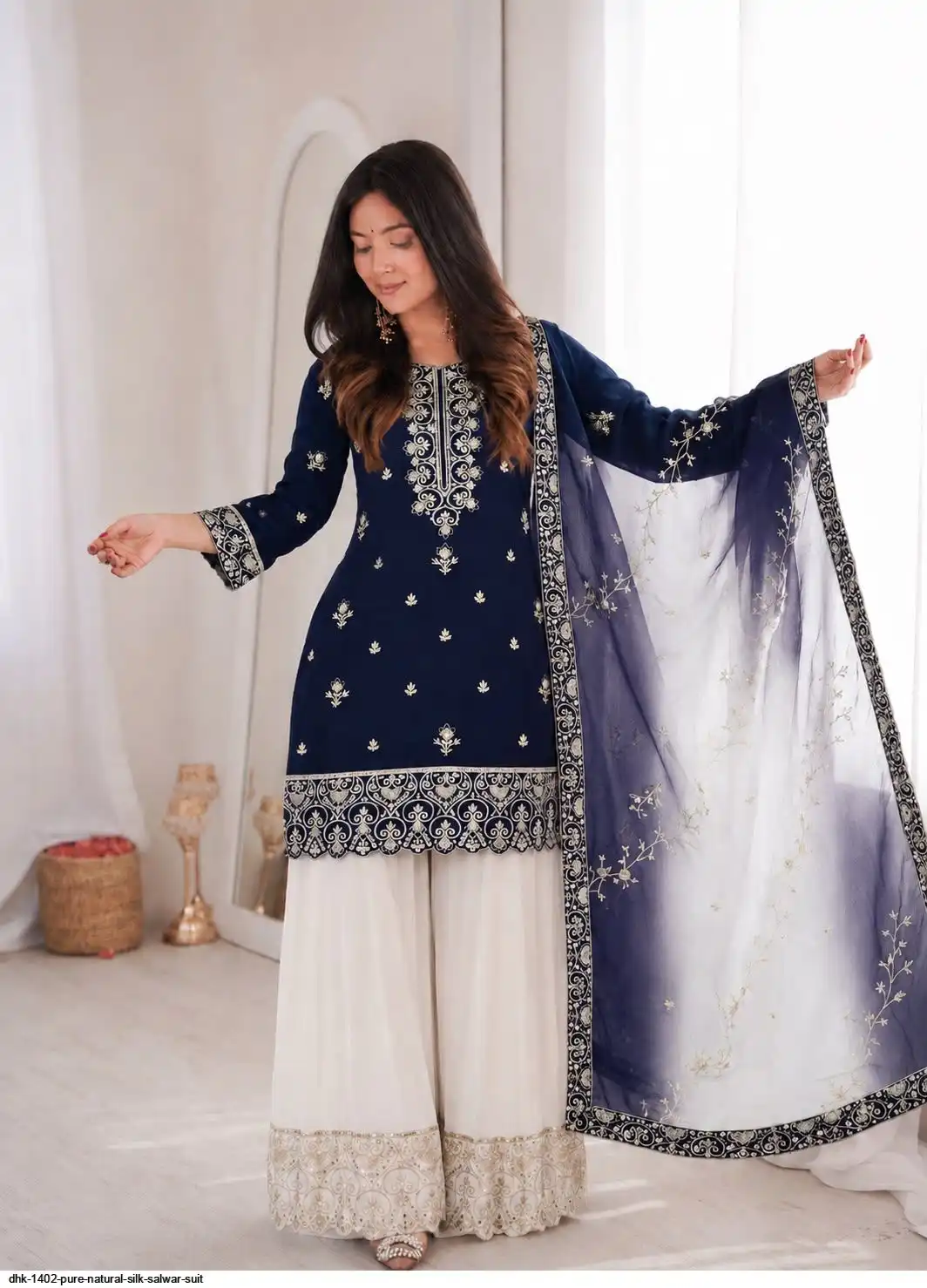 DHK 1402 PURE NATURAL SILK SALWAR SUIT 2