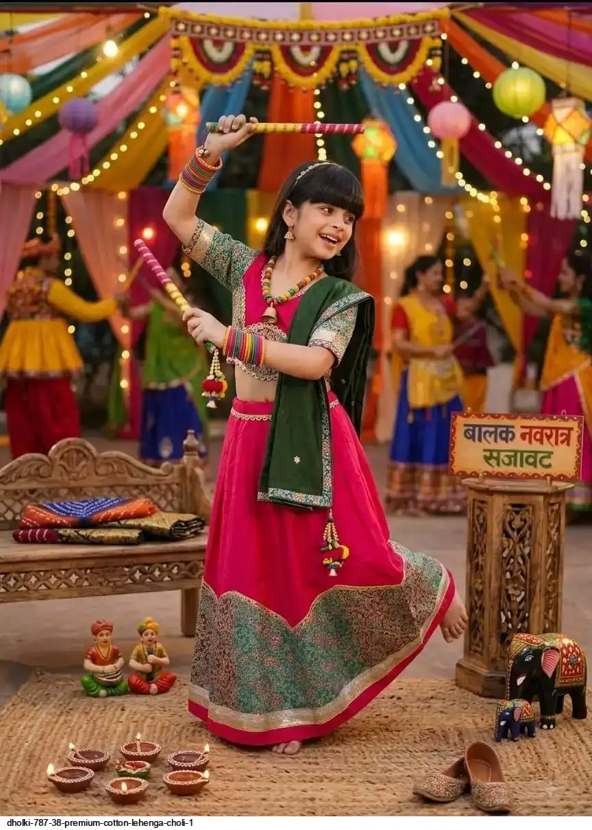 DHOLKI 787 38 PREMIUM COTTON LEHENGA CHOLI 1