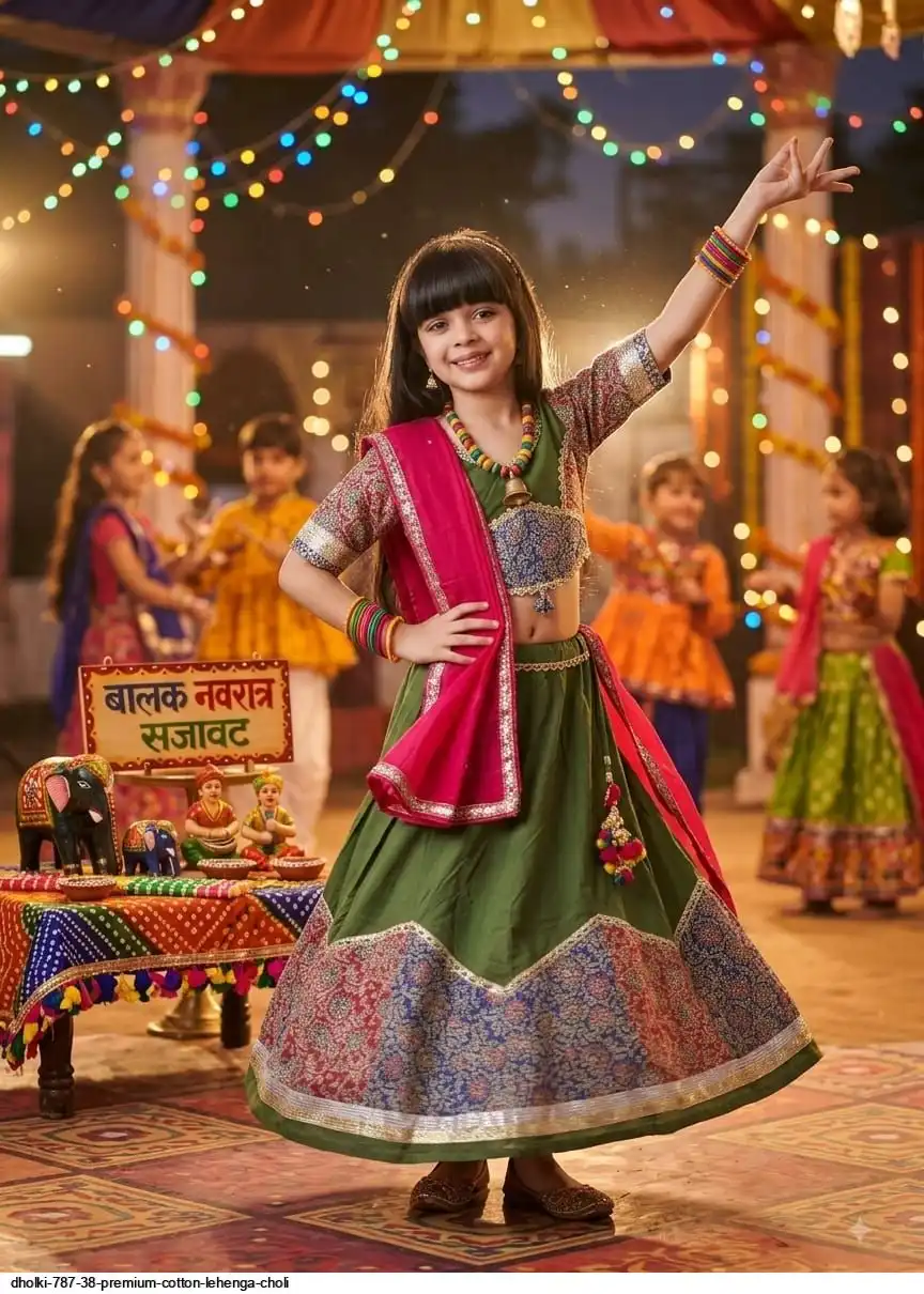 DHOLKI 787 38 PREMIUM COTTON LEHENGA CHOLI 2